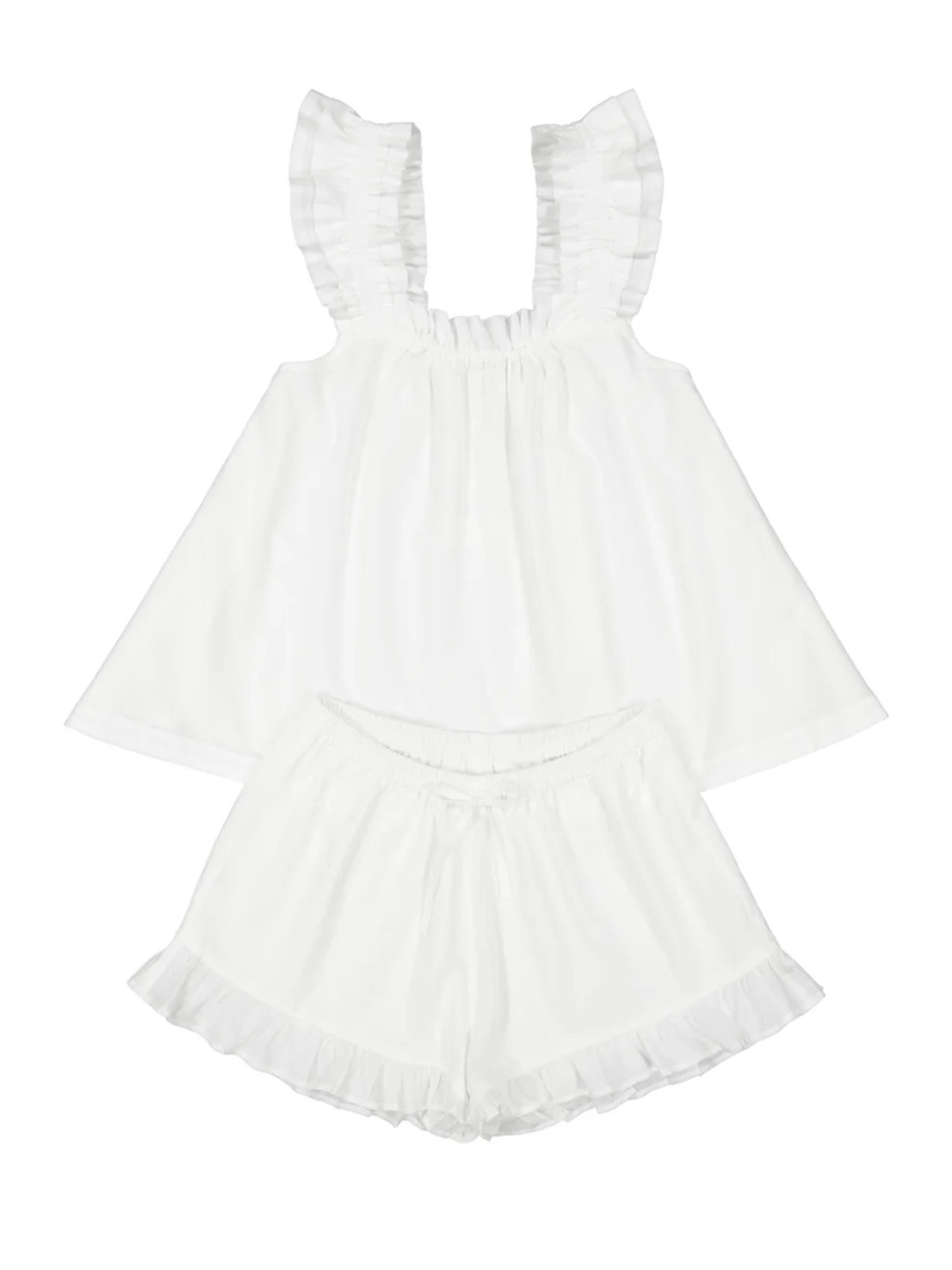 Piyama Nicolette Sleep Set in White Washed Cotton- Size Small- New Without Tags - Picture 2 of 6